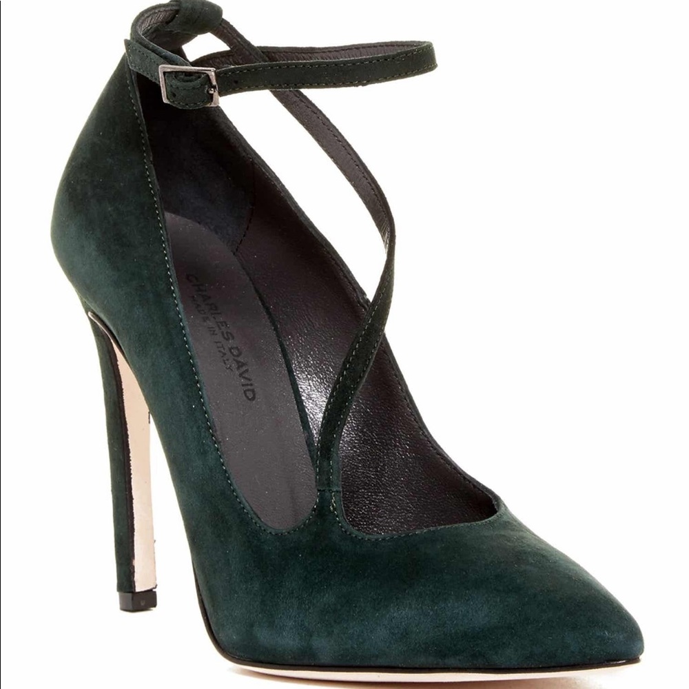 Charles David Jennifer pointy toe pump green 9.5